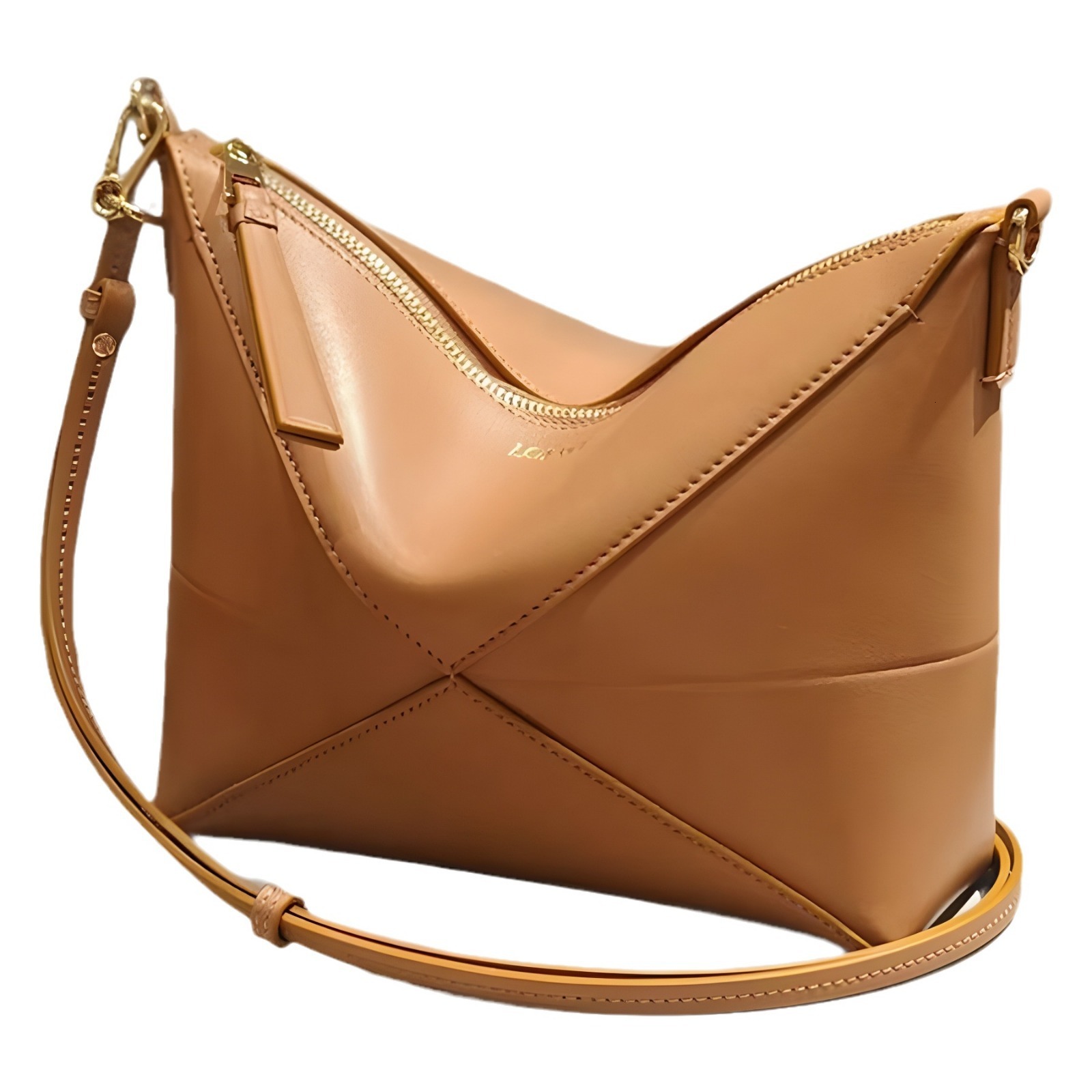 Cowhide Puzzle Pouch Mahjong Hammock Hobo Hanging Bed Underarm Gate Folding Geometry Bag Female 2025