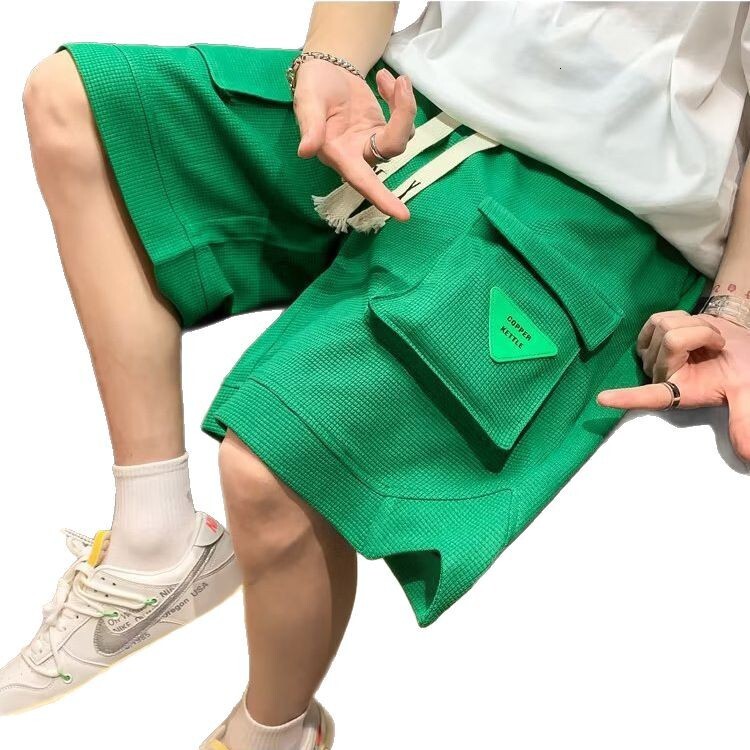 2025S Fashion Designer Ins Versatile Loose Straight Workwear Five Inch Casual Pants Trendy Men