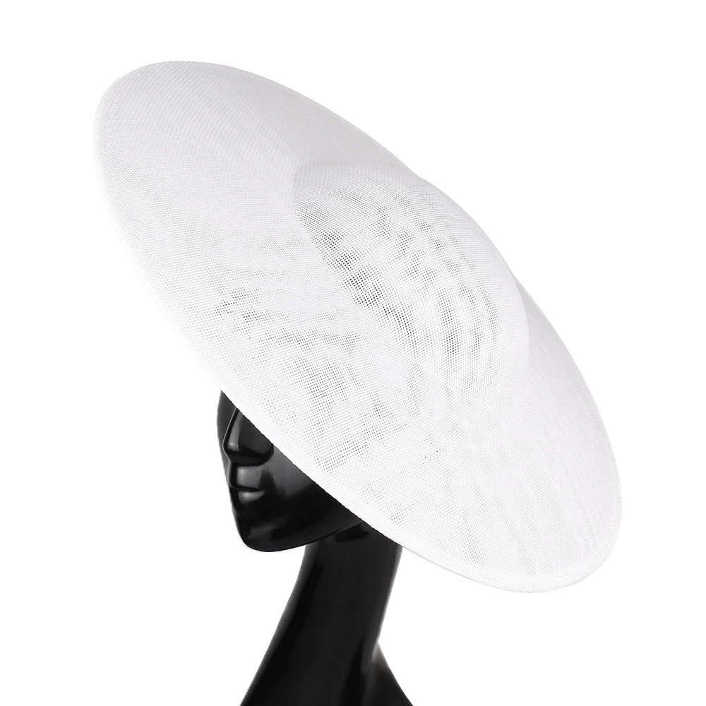 40cm Fasciator Base s Sinamay circular wedding party headpiece blue big hat female hair accessory Fasciator material 250320