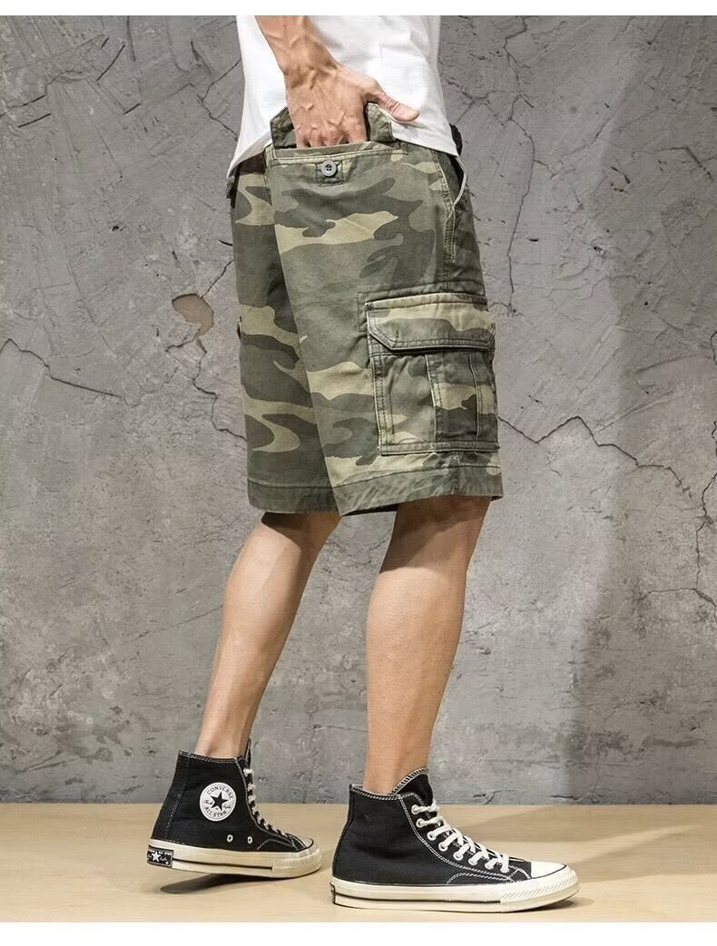 2025S Fashion Designer Shorts Men S Summer Loose Casual Sports Five Quarter Straight Leg Trendy Brand Functional Work Pants