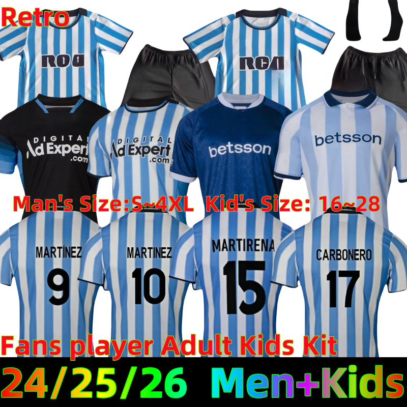 24 25 26 Racing Club de Avellaneda Soccer Jerseys SALAS MARTINEZ 2025 2026 CARBONERO ALMENDRA Player Version Football Shirts Men Uniforms kids kits socks S-4XL