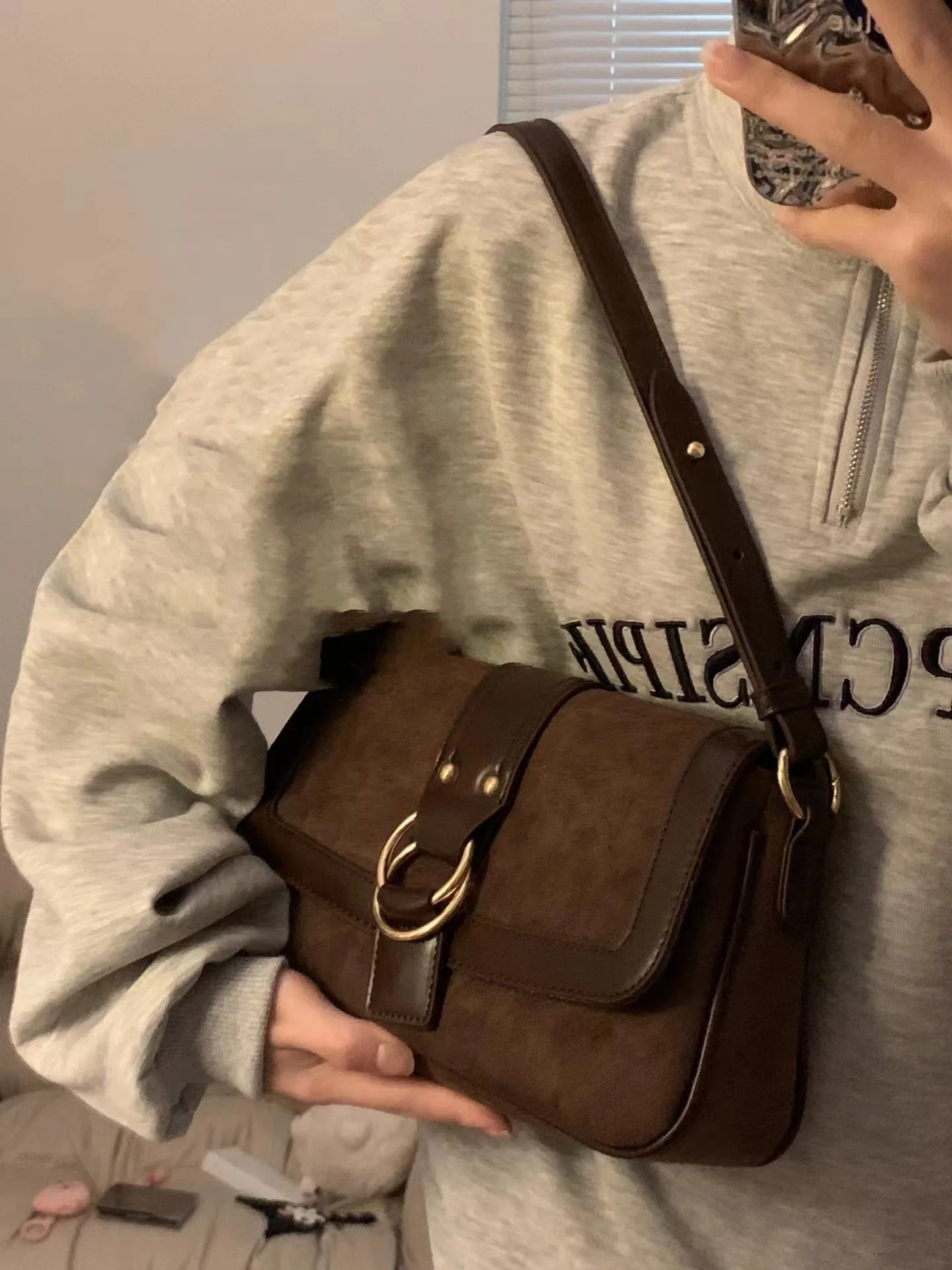 JIAERDI Vintage Brown Handbags Women Spring Casual er Bag Ladies Large Capacity Harajuku Aesthetic Bolso Mujer 250319