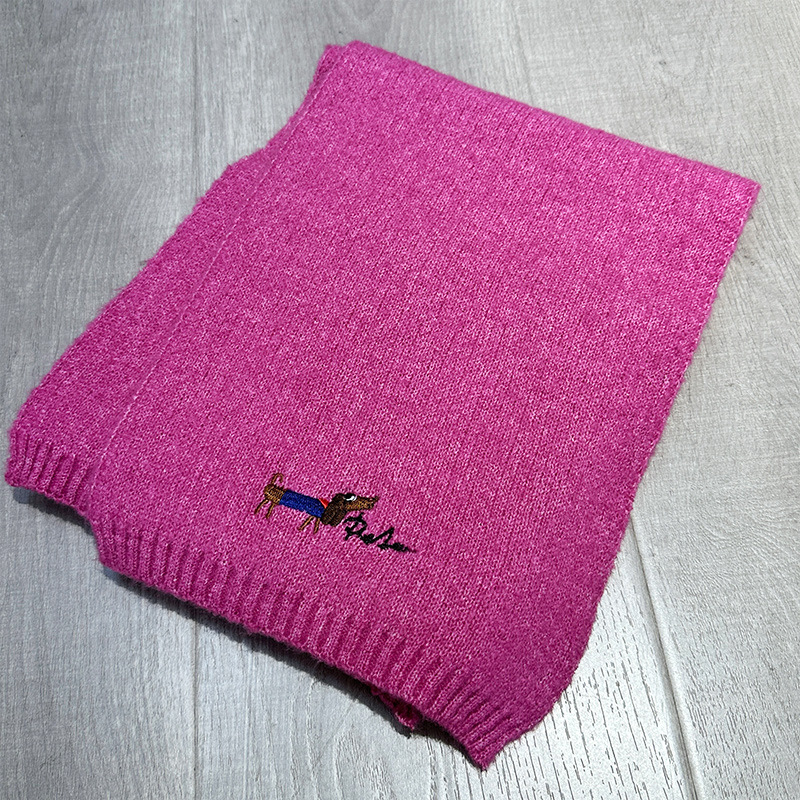 K212 Korean style high-grade pure color wool scarf for women all-match autumn and winter knitted shawl fashionable thick warm neck scarf customization