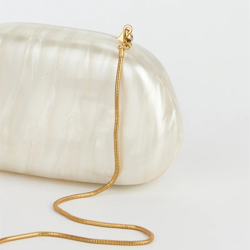 Gold Handle Closure Box Clutch 2025 Lady Shell Bag Fashion Wedding Evening Clutch High-end y Gold Chain Shoulder Bag 250318