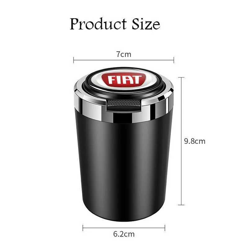 New multifunctional car ashtray with LED light one touch open lid cigar cup suitable for Fiat Ducato 500 500L Panda GrandeC250322