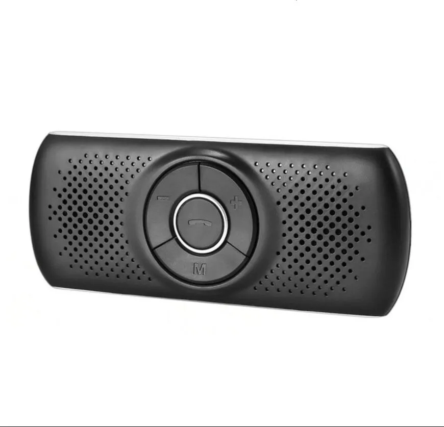 T826 Multi-Function Bluetooth car kits Speakerphone EDR Support For SIRI 3W Speaker Handsfree Kit MP3 Player Adapter Sun Visor Clip