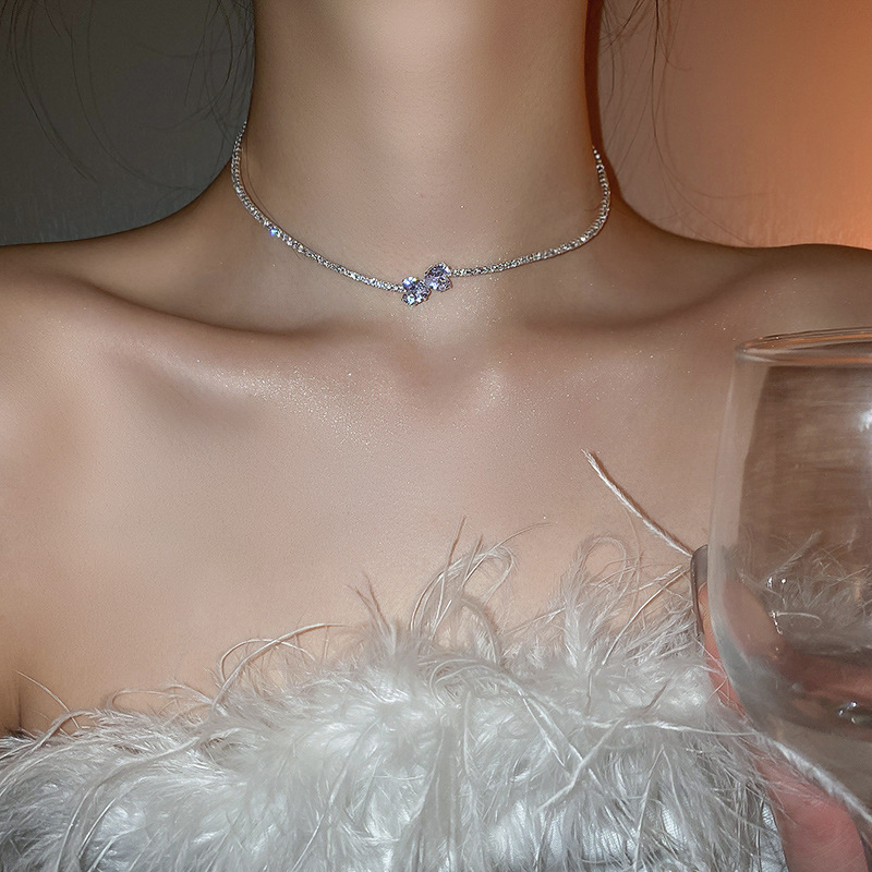 Light luxury irregular pearl necklace collar niche fashion clavicle chain senior sense jewelry women