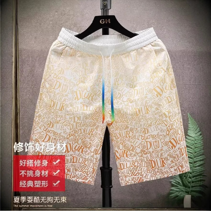 2025S Fashion Designer Trendy American Beach Boys High Street Niche Shorts Summer Loose Fit Mid Length For Men Five Quarter Pants