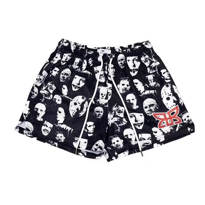 Fashion Designer American Shorts Men S Summer Basketball Pants Trendy Brand Cool Printed Flame Training Quick Drying Breathable Student Sports Ball