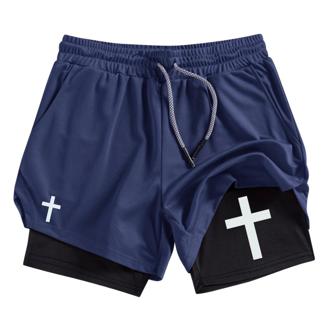 2025S Fashion Designer Summer New Hot Selling Trendy For Men S Adult Double Layered Sports Fitness Casual Shorts