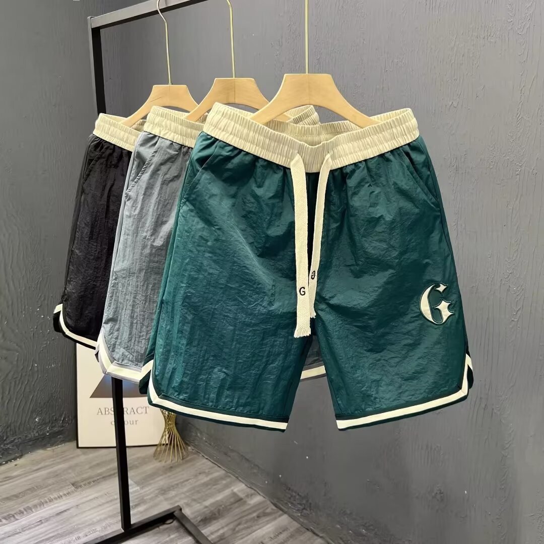 2025S Fashion Designer Teenagers Cropped In Summer Thin And Trendy Big Outerwear Trendy Brand Straight Leg Shorts For Men