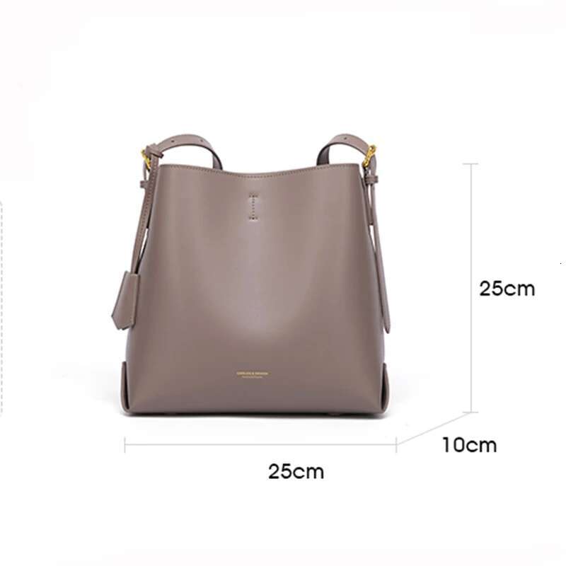 Cnoles Women Soft Bucket Shoulder Bag Fashion Ladies Split Cow Leather Female Crossbody Bags