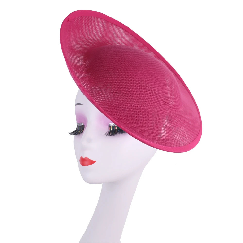 30CM Round Charming Hat Fabric DIY Hair Accessories Womens Wedding Charming Hat Official Event 250320