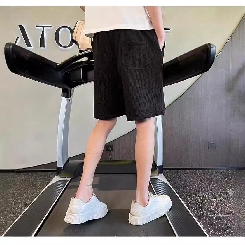 2025S Fashion Designer Light Mature Style Summer White Embroidered Shorts Men S Trendy Brand Five Quarter Loose Sports Casual Mid Length Pants