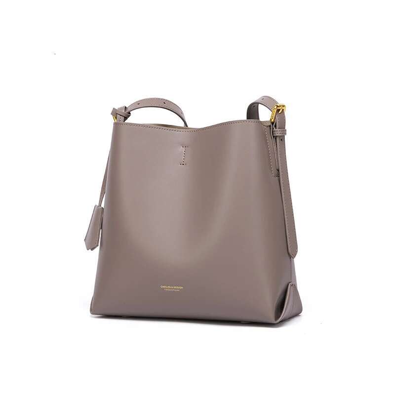 Cnoles Women Soft Bucket Shoulder Bag Fashion Ladies Split Cow Leather Female Crossbody Bags