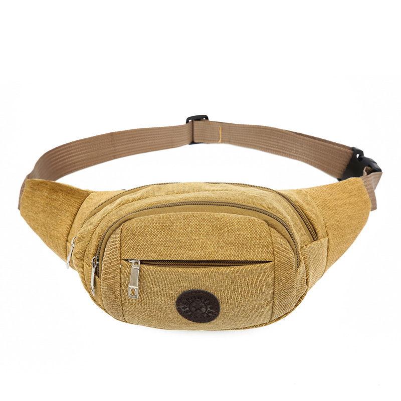 Men's waist pack canvas mobile phone crossbody bag Tools Mobile phone bag Sports cross Chest Bag Travel wallet 2025s hot