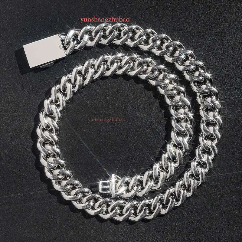 fashion pendant jewelry iced out hip hop miami k chains men women sier 15mm wide round shape vvs moissanite cuban necklaces and bracelets