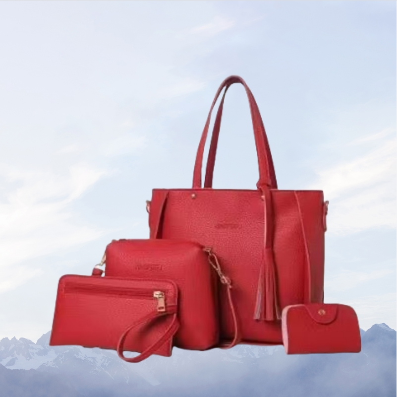 2024 New Fashion One Shoulder Handheld Crossbody Three Piece Set Mother Crocodile Pattern Bag Women's