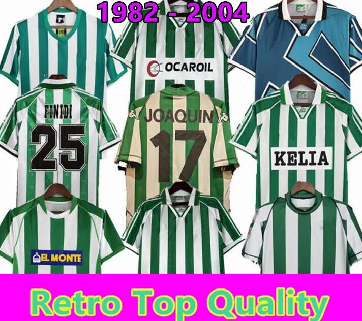Retro real Betis soccer Jerseys REAL 76 77 82 85 88 89 94 95 96 97 98 02 03 04 classic vintage long sleeve football shirts ALFONSO BETIS JOAQUIN DENILSON