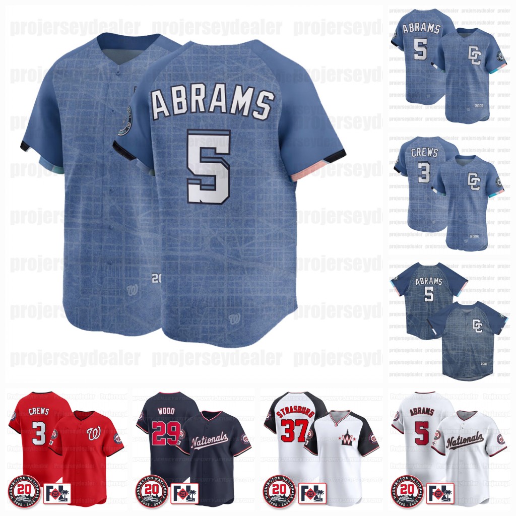 Dylan Crews 2025 City Connect Nationals Jersey CJ Abrams Stephen Strasburg Luis Garcia Jr. Josh Bell Paul DeJong Keibert Ruiz Riley Adams Wood
