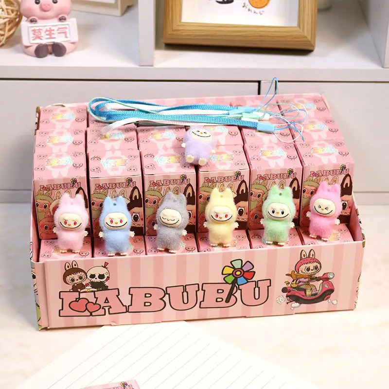 Cartoon Labubu Resin Plush Blind Box Pendant Backpack Accessories Desktop Cute Ornament ChildrenS Surprise Birthday Gifts 250319