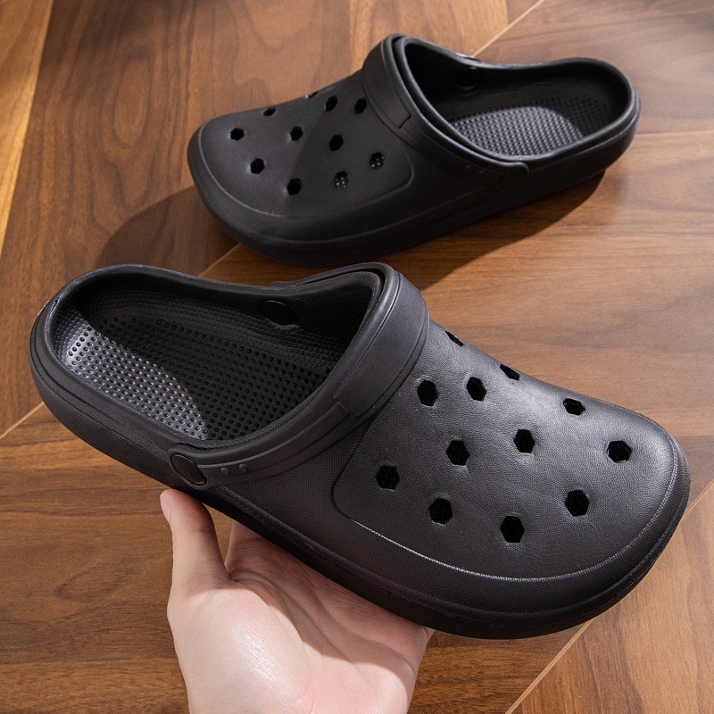 Summer fashion wear men and women EVA swimming baotou beach beach garden shoes drift breathable slippers a line Baotou shoes