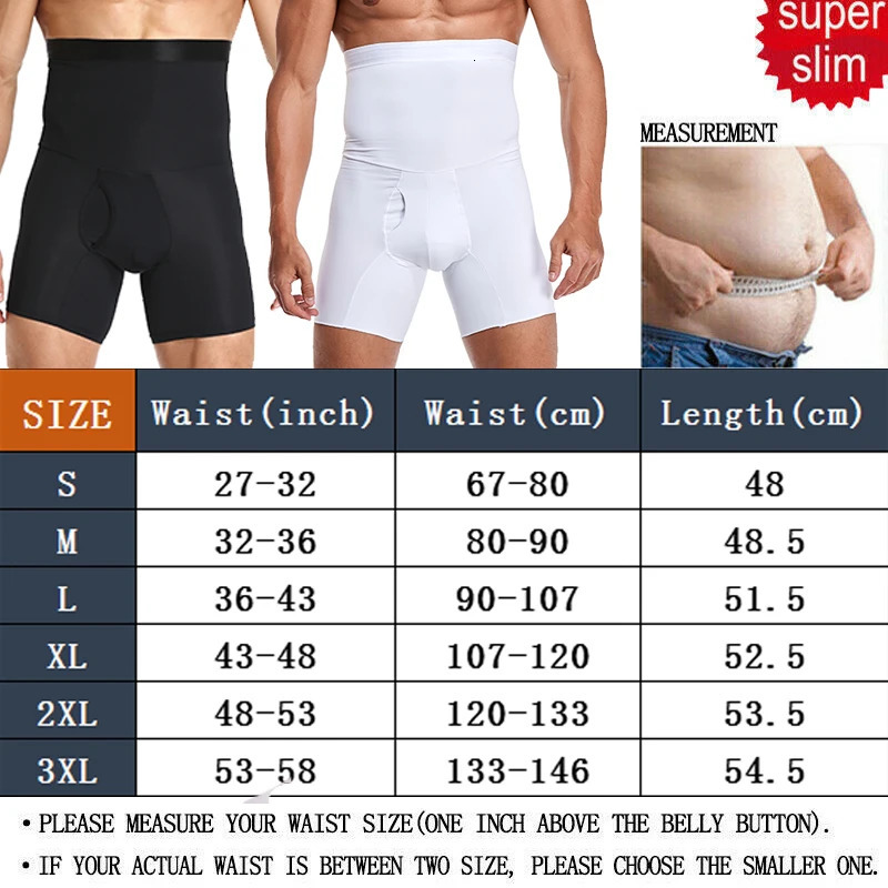 Men Tummy Control Shorts Body Shaper Compression High Waist Trainer Belly Tummy Control Slimming Shapewear Boxer Underwear Fajas 250409