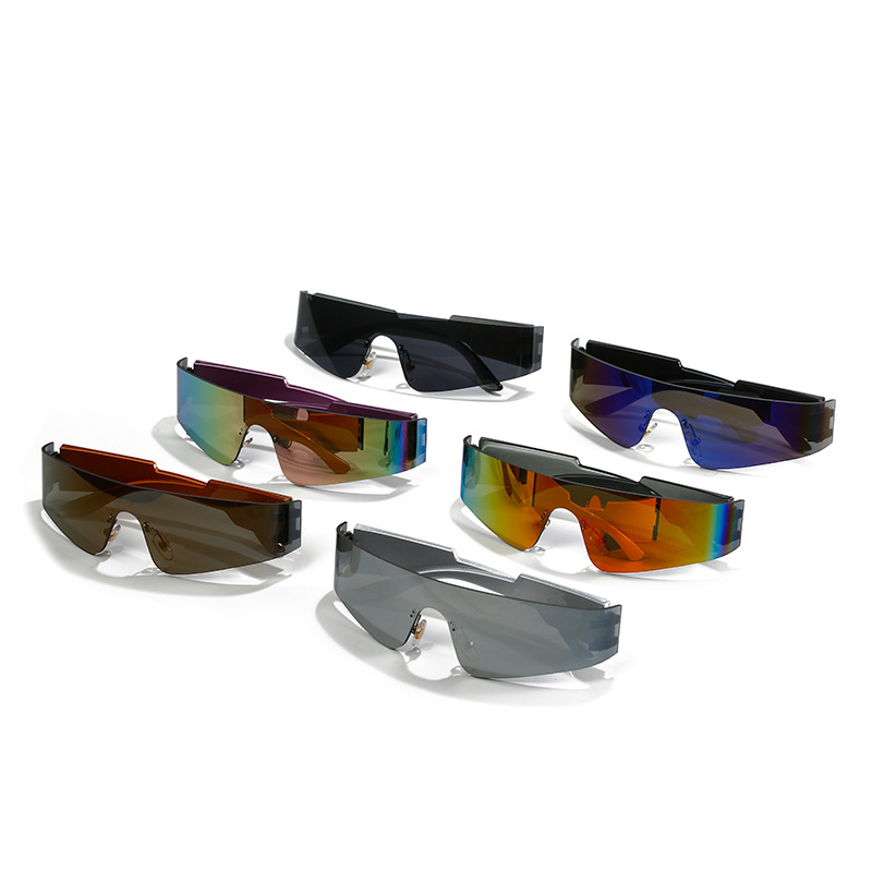 Trainers shipping 3 Sunglasses free women's monocle punk sports sunglasses men's frames colorful fashion glasses Discoloration