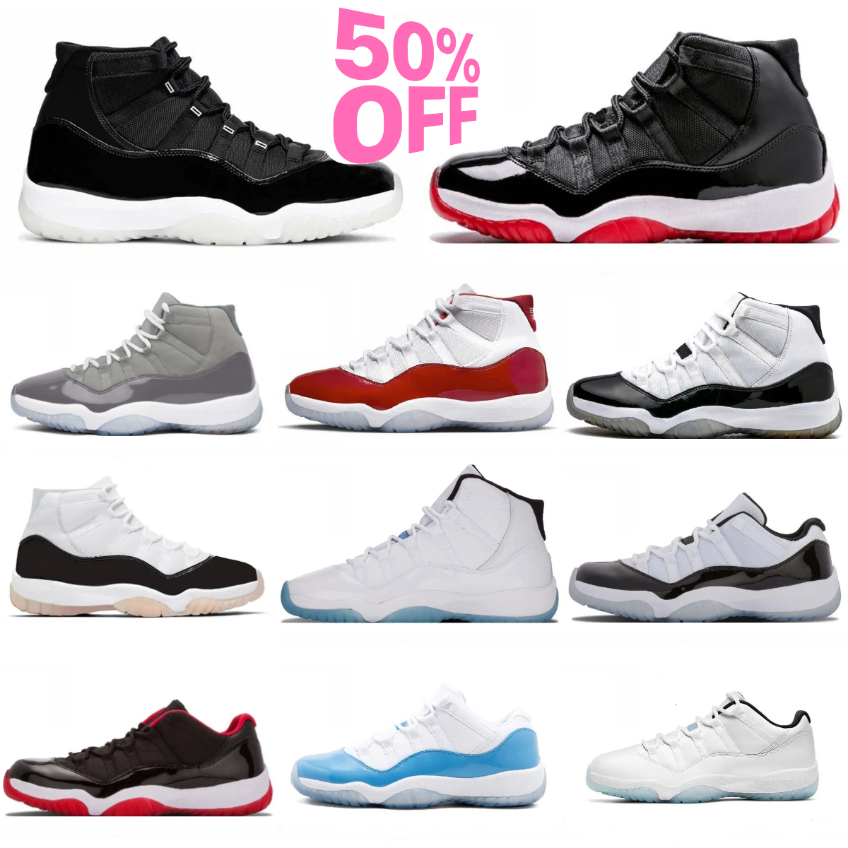 Mens 11 11s Basketball Sports Shoes Jubilee Bred Space Jam Cherry Midnight Navy Cool Cement Grey Unc Gamma Blue DMP Gratitude Olive Women Trainer Outdoor Sneakers S88