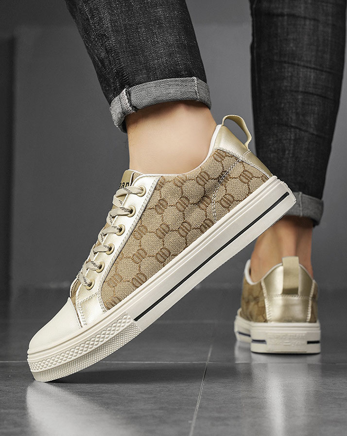 2025 new spring men's shoes canvas shoes for men trendy shoes casual couple styles student Korean style lace-up low-top sneakers