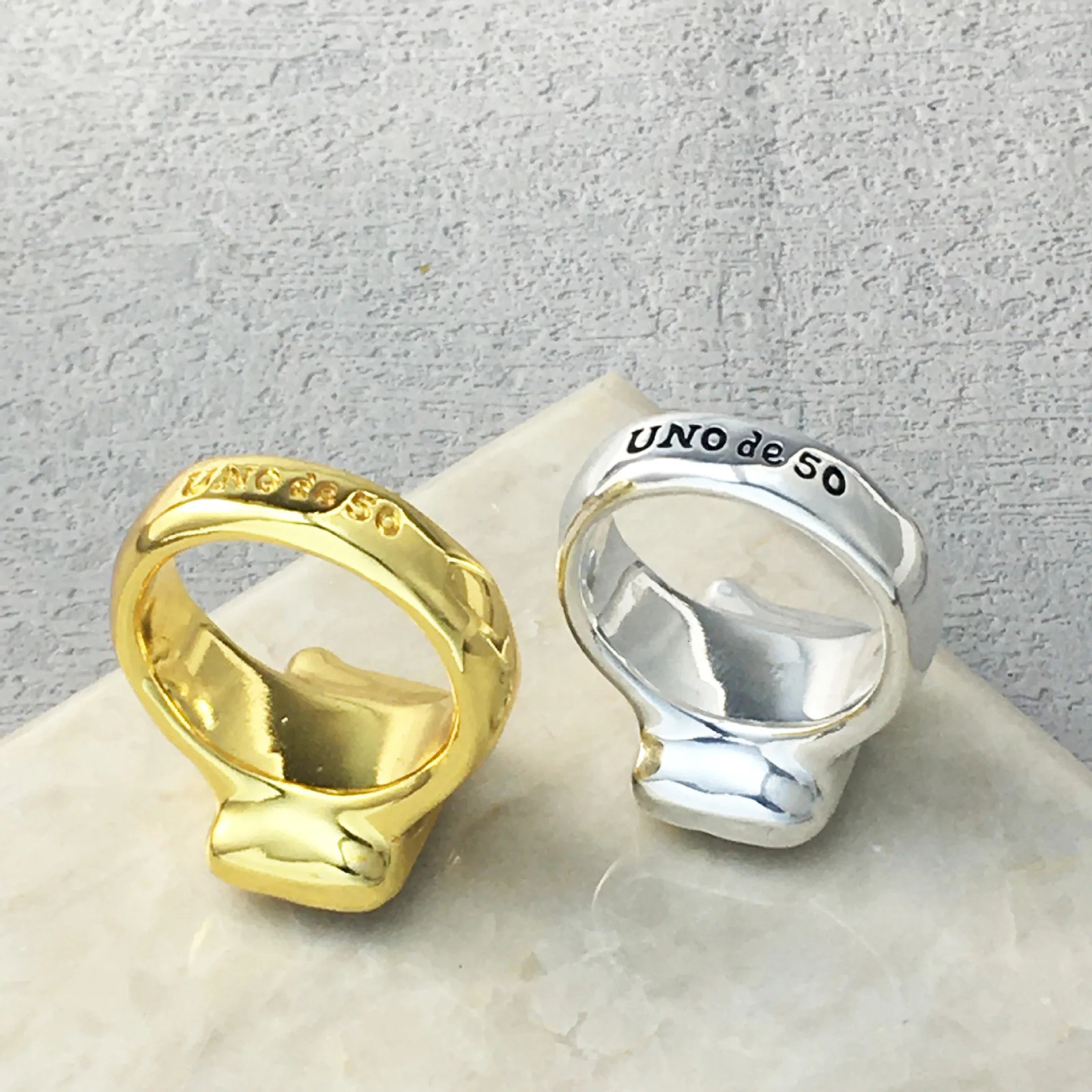 Spain UNODE50 la Grieta Minimalist Silver Ring European and American Fashion Personalized Men and Women 250319