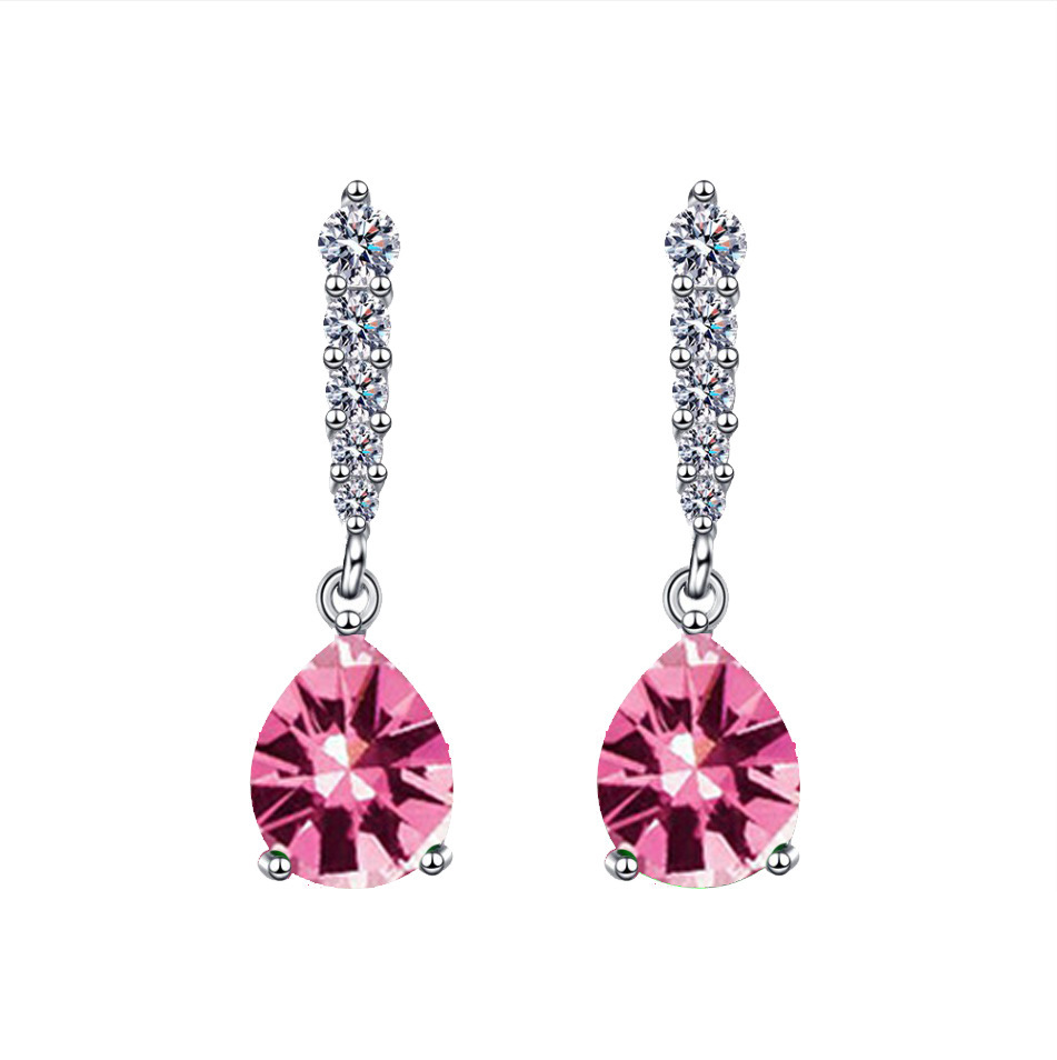 Solid 14K White Gold AU585 Platinum PT950 Earrings female moissanite tassel spirit earrings