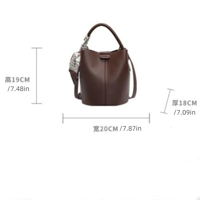 Advanced retro colored small bag womens cross body bag super fire bucket bag 250318
