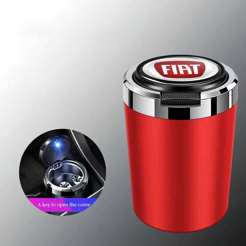 New multifunctional car ashtray with LED light one touch open lid cigar cup suitable for Fiat Ducato 500 500L Panda GrandeC250322