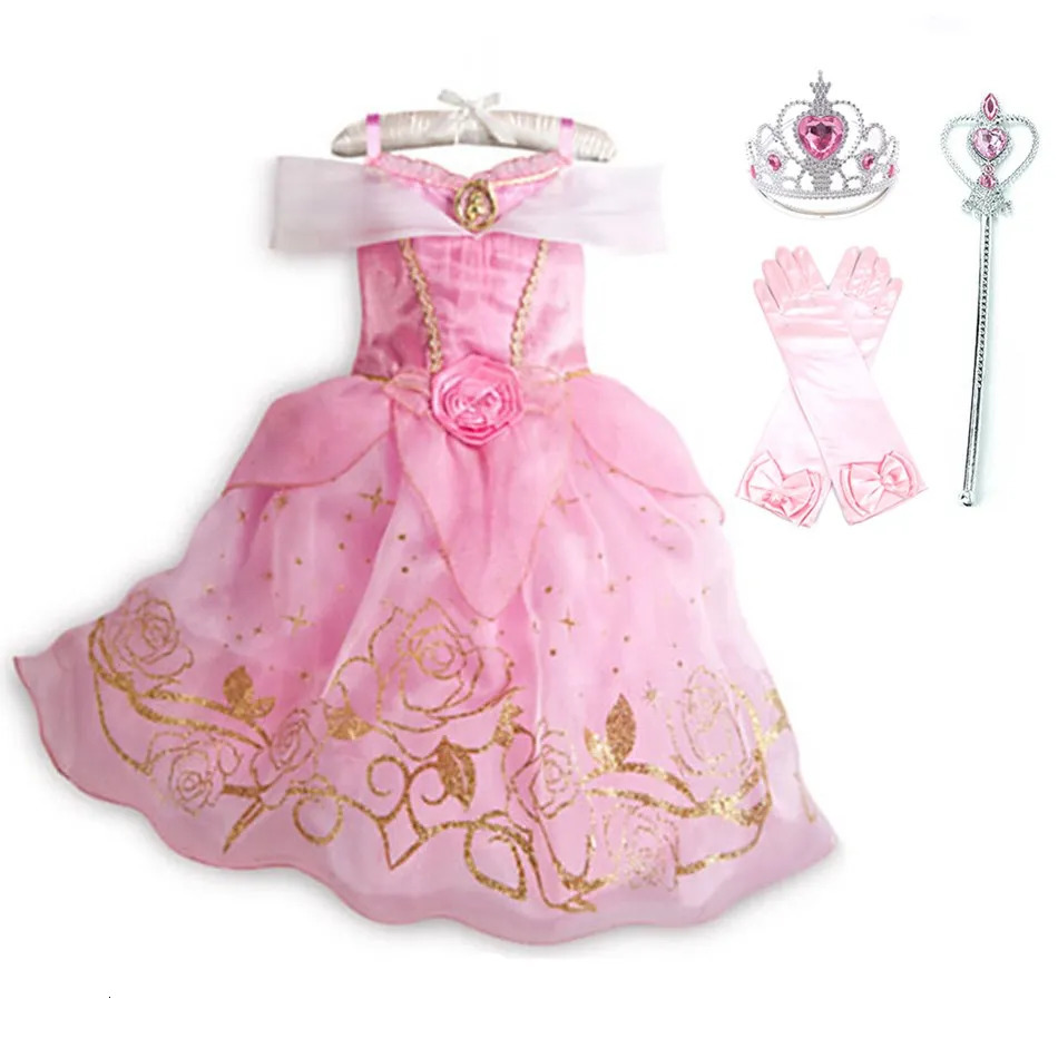 Childrens Princess Costume Party Fancy Flowers Vestido 2024 Christmas Birthday Carnival Dress up Long Haired Beauty Frog 250318