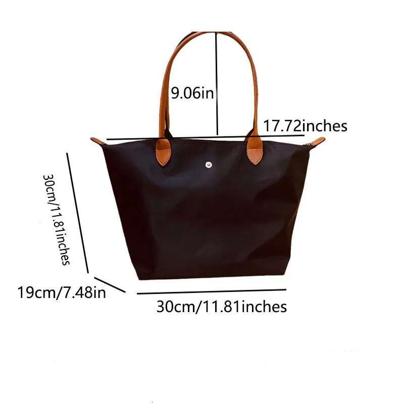 New Long Handle Dumpg Fashion Shoulder Bag Large Capacity Folding Mommy Handbag Foldable Nylon Pocket