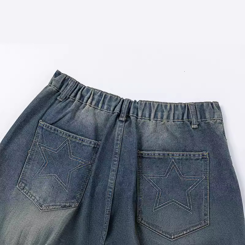 2025S Fashion Designer Zongchi Clothing Society Brand American Patchwork Used Water Washed Cowboy Shorts For Men S Summer Loose Trendy Wide Leg Pentag