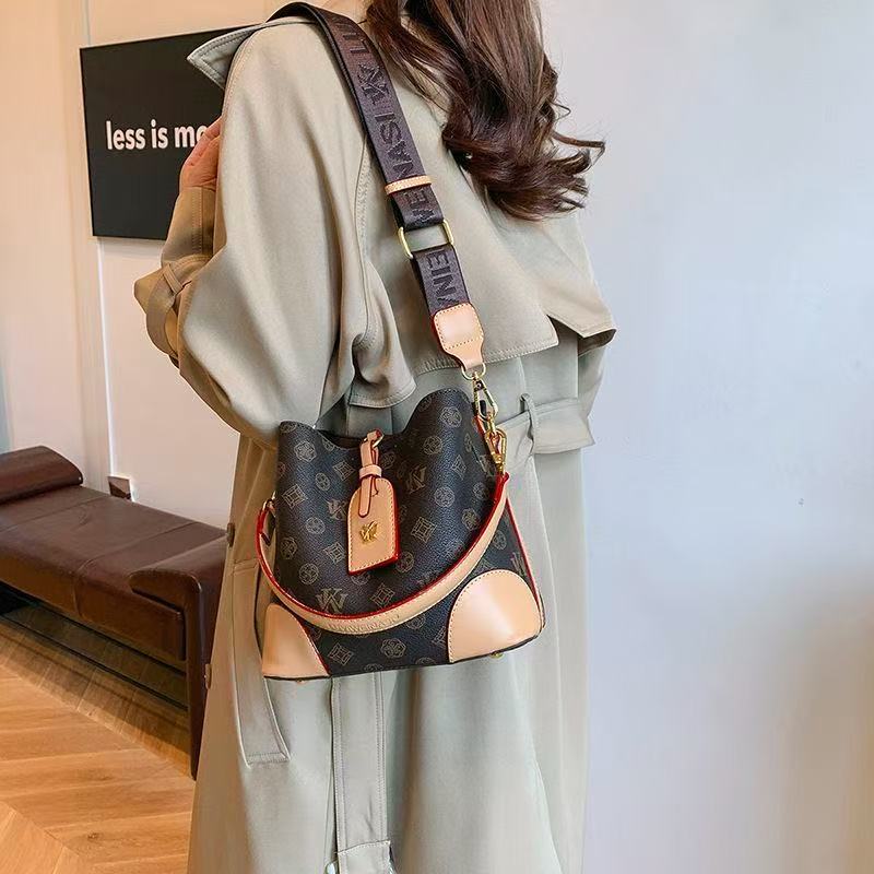 High quality luxury Designer women NEONEO Fashion shoulder bag purse flower genuine leather bucket bag