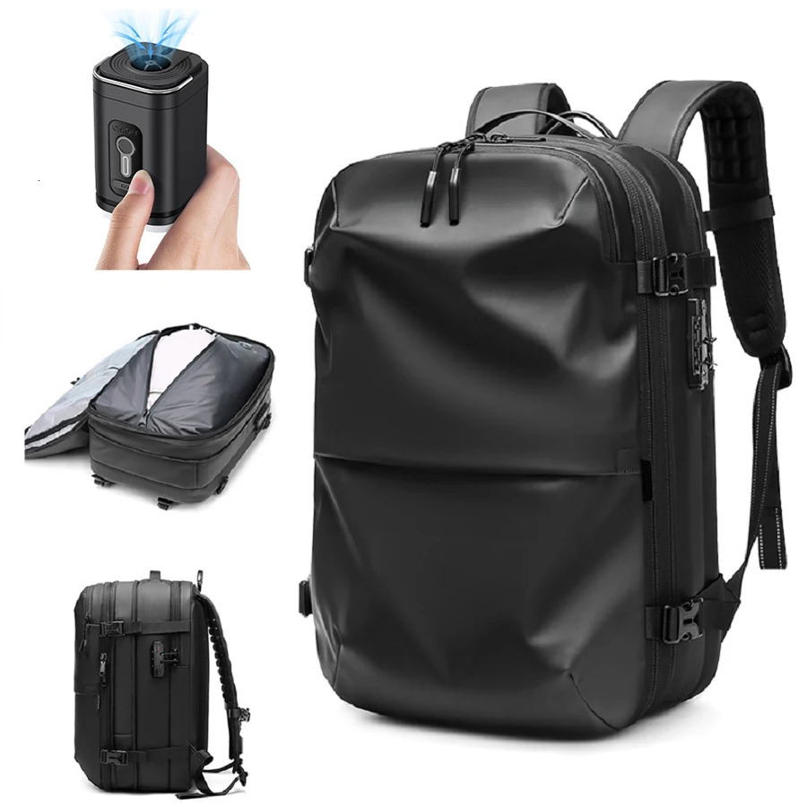 Men Travel Backpack vacuum compression 17 inch Laptop Backpack Business Large Capacity school Backpack Expanded Hiking backpack 250319