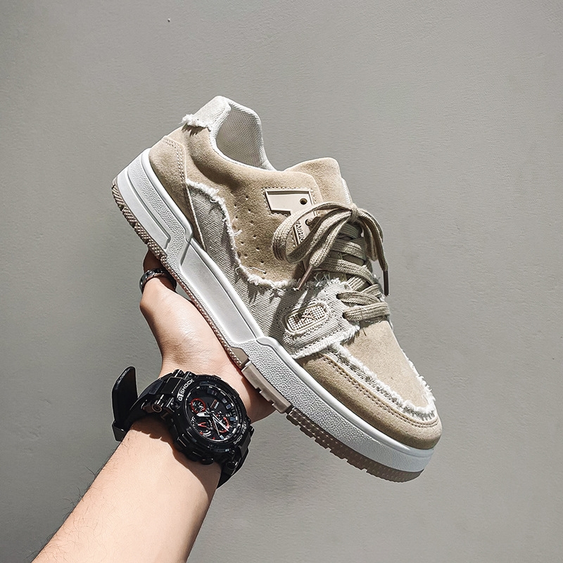 Spring and summer new 2025 Korean version of fashion trend college wind non-slip casual shoes men's sports shoes