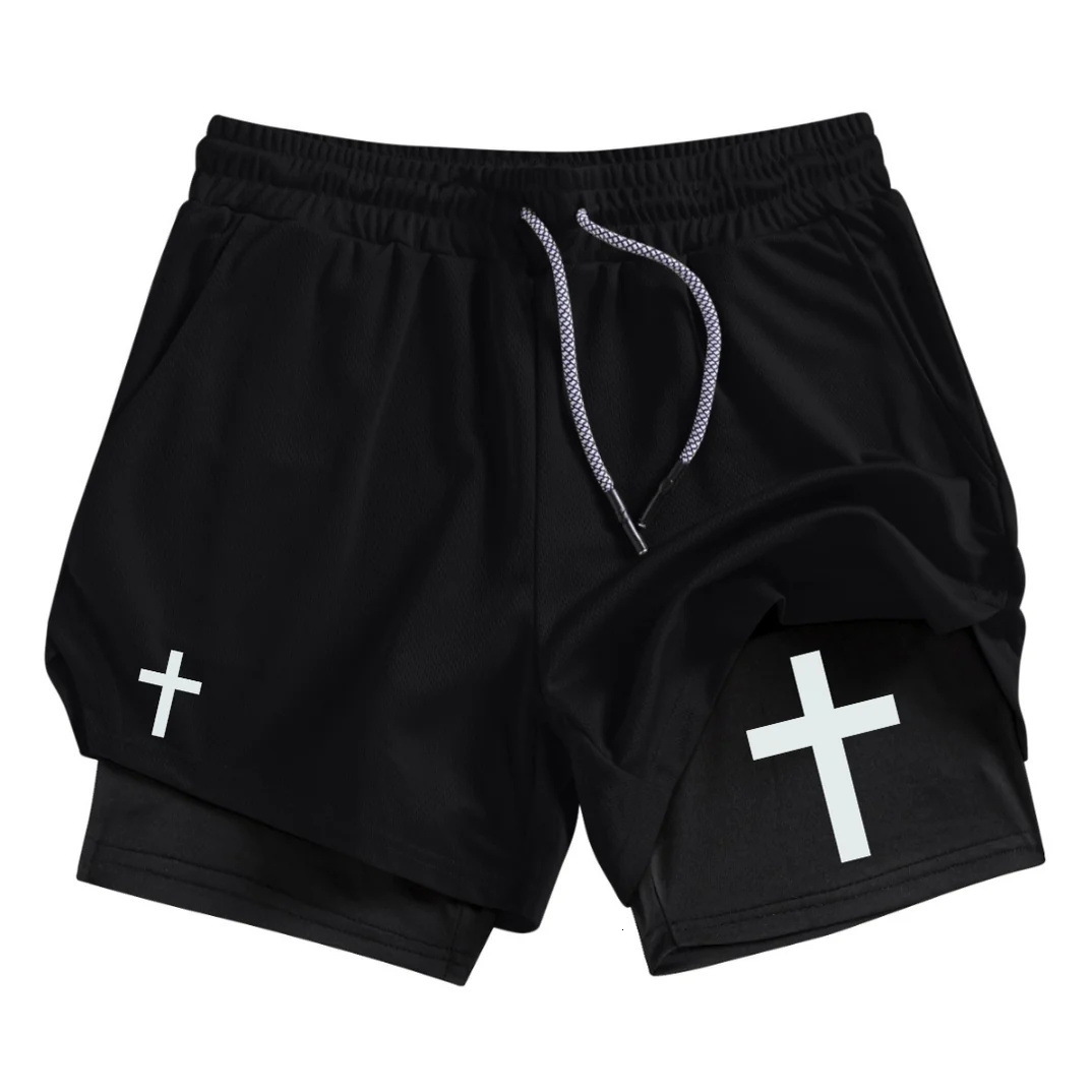 2025S Fashion Designer Summer New Hot Selling Trendy For Men S Adult Double Layered Sports Fitness Casual Shorts