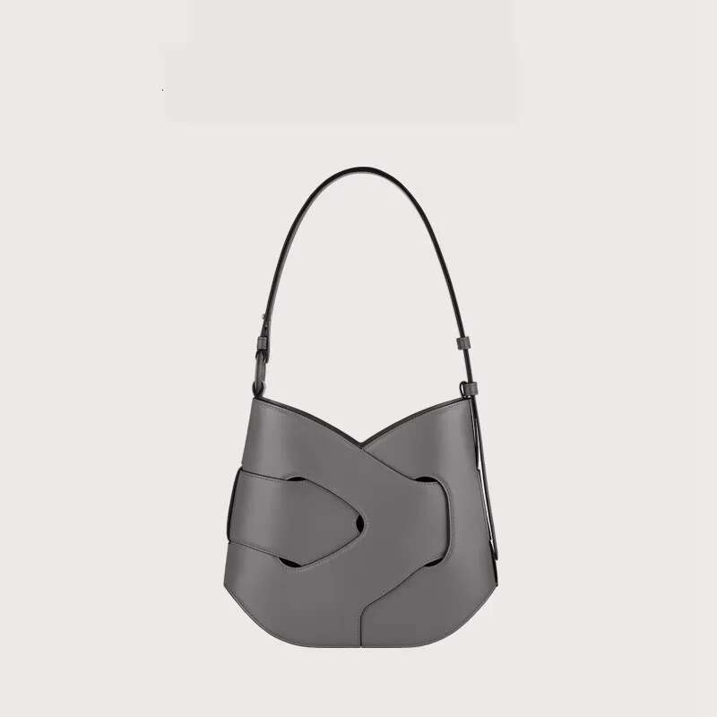 New Smooth Braid Niche Retro Crossbody Underarm Light Fashion Design Leather Women's Shoulder Bag