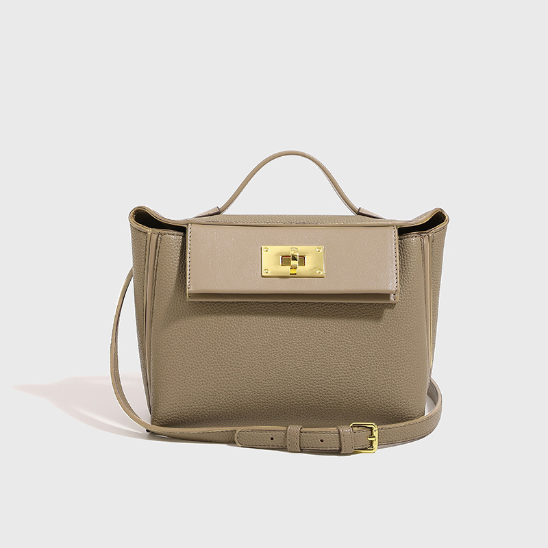 2025S Fashion Designer Ladies Handbag Popular High End Cross Feeling Light Luxury Soft Leather Kelly Bag Hand Held Single Diagonal Shoulder Backpack