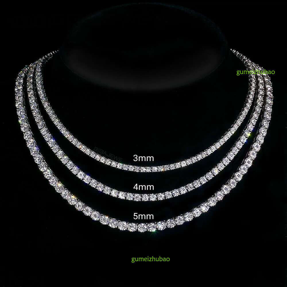 Most affordable Sier pass tester moissanite chain hip hop dia tennis necklace for men and women