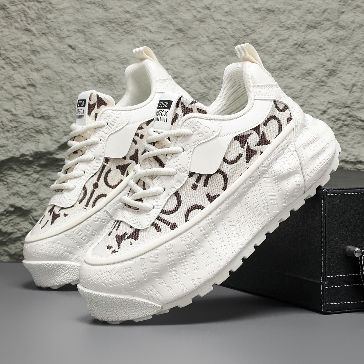 Men's shoes 2025 spring and summer new arrival thick sole wear-resistant work casual shoes men's sports soft soled comfortable casual shoes 