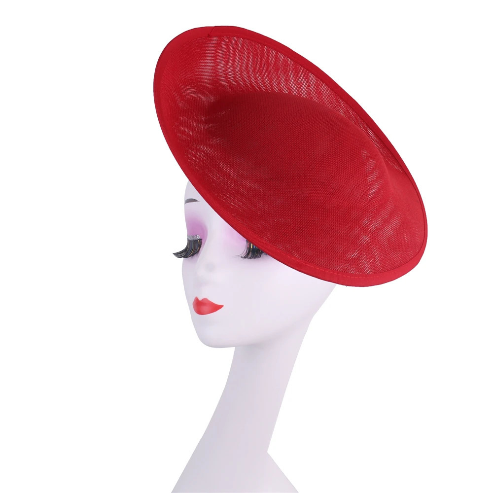 30CM Round Charming Hat Fabric DIY Hair Accessories Womens Wedding Charming Hat Official Event 250320