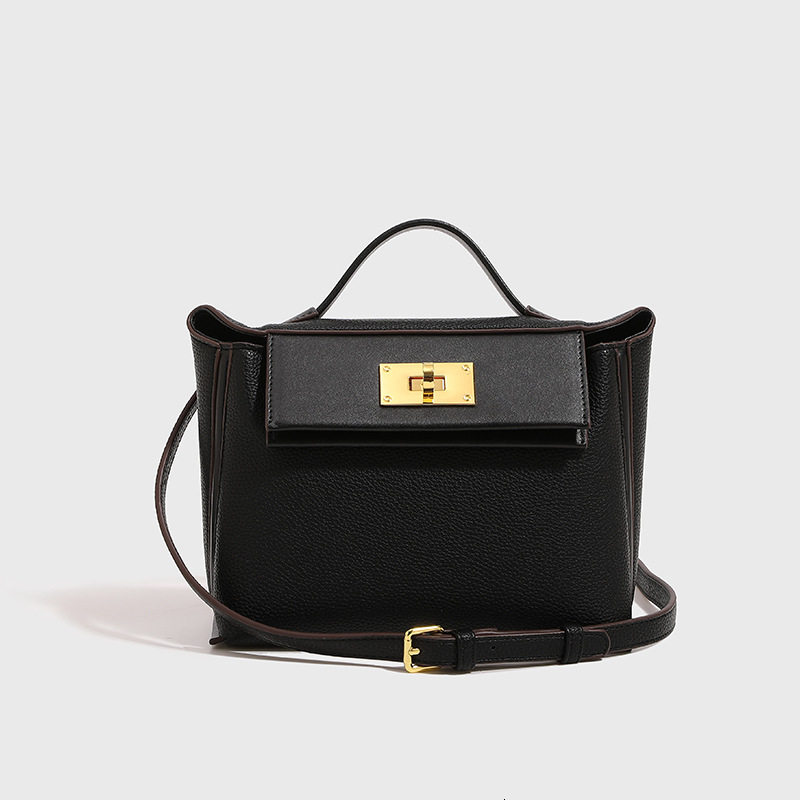 2025S Fashion Designer Ladies Handbag Popular High End Cross Feeling Light Luxury Soft Leather Kelly Bag Hand Held Single Diagonal Shoulder Backpack