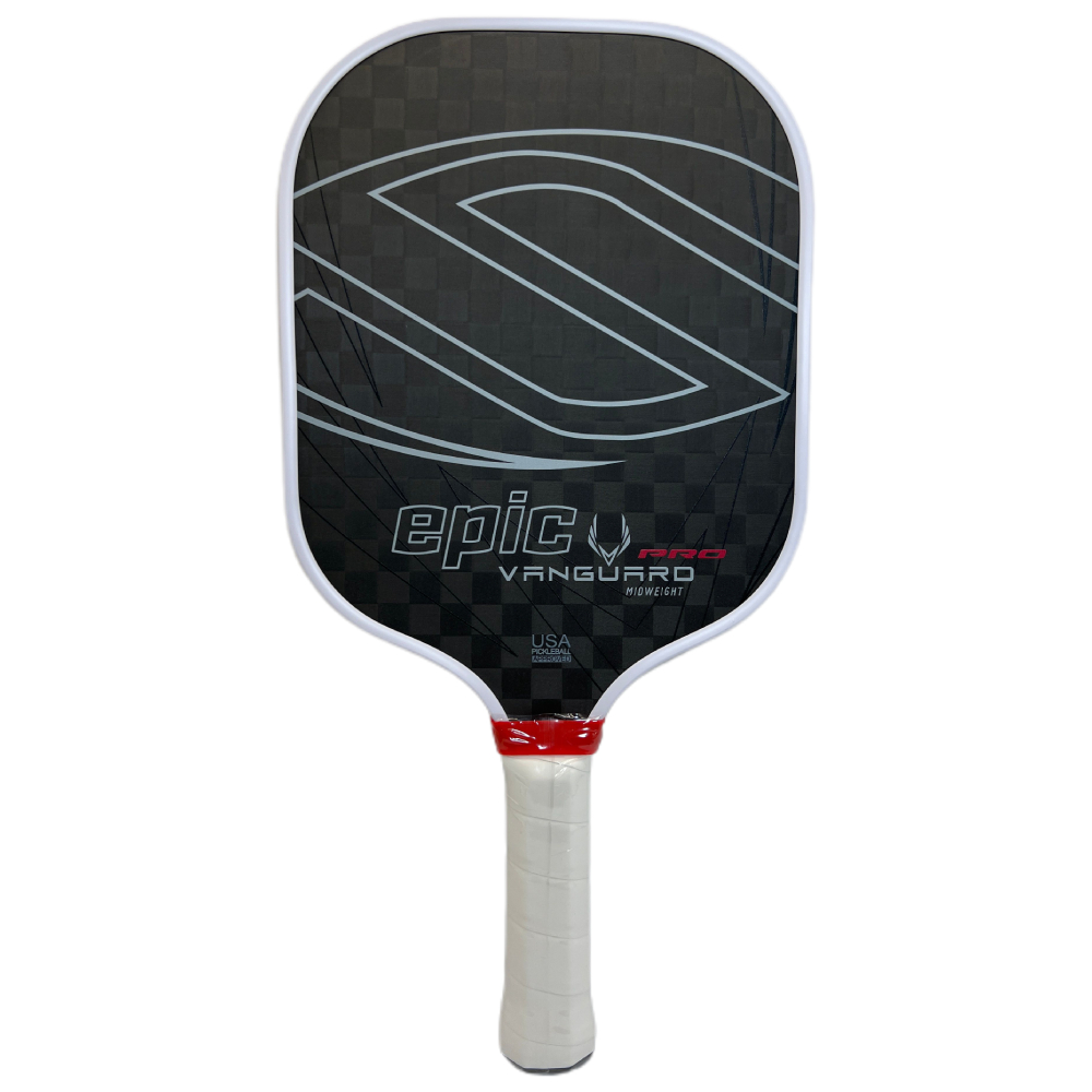 EPIC VANGUARD PRO 12K Raw Carbon Fiber Thermoformed Pickleball Paddle 16mm Polymer Honeycomb Core Increased power and control