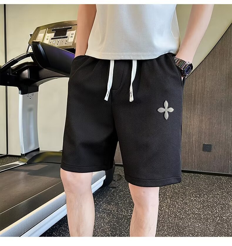 2025S Fashion Designer Light Mature Style Summer White Embroidered Shorts Men S Trendy Brand Five Quarter Loose Sports Casual Mid Length Pants