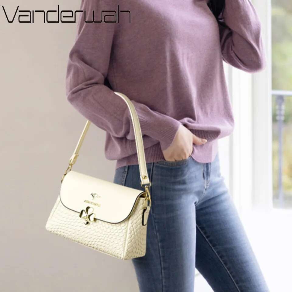 Handbags Designer Crossbody Bags For Women 2025 High Quality Soft Knitting Leather Bags Shoulder Bag Sac New
